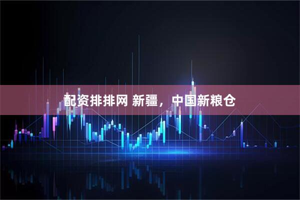 配资排排网 新疆，中国新粮仓